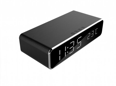 opruiming digital alarm clock (with wireless charging function) Black