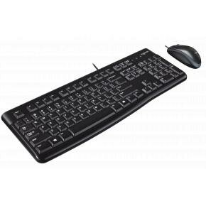 Logitech MK120 Keyboard/Mouse desktop set [USB, Optical 1000 DPI, Scroll, Spill-free, Silent, Black]
