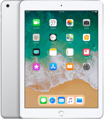 (actie + gratis cadeau) Apple iPad 6 zilver (4-core 2,34Ghz) 128GB 9.7" (2048x1536) (ios 15+) WiFi (4G) + garantie
