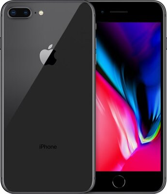 (nieuwstaat) Apple iPhone 8 Plus 64GB (6-core 2,74Ghz) 5.5 inch (IOS 16+) (1920x1080) zwart + garantie