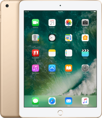(NIEUWSTAAT) Apple iPad 5 goud 128GB (OS 16+) wifi (4G) + garantie