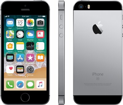 Kinder Apple iPhone SE 16GB 4" IOS15 simlockvrij Space Grey + Garantie